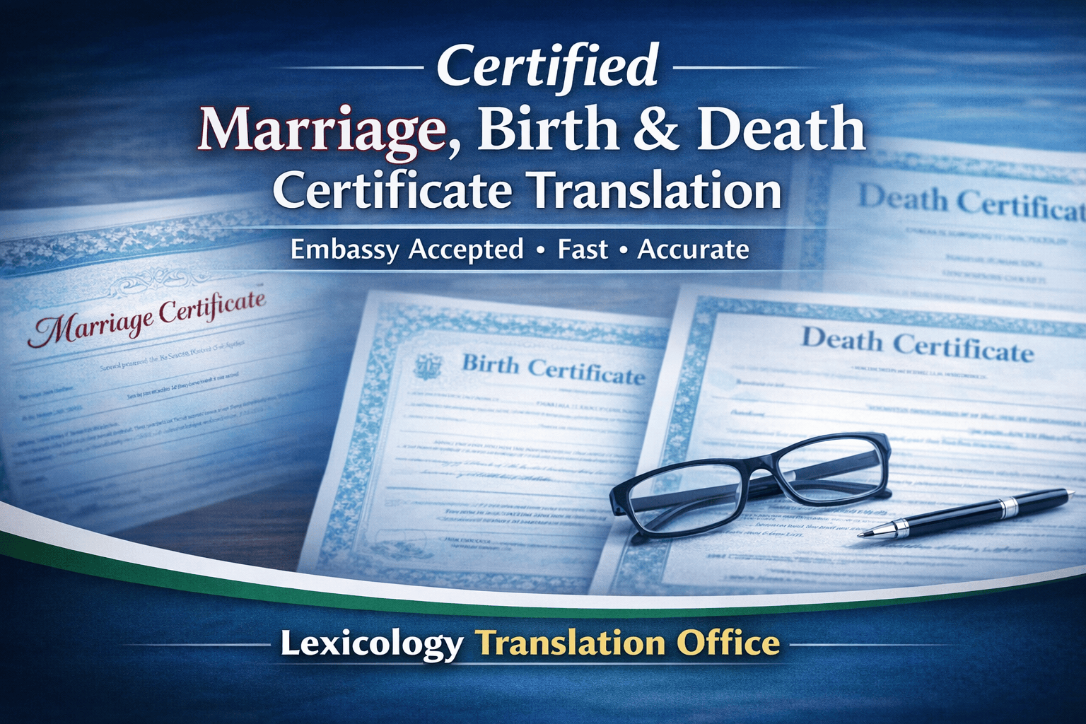 ترجمة معتمدة لشهادات الزواج والميلاد والوفاة في السعودية | معتمدة للسفارات ووزارة الخارجية | الرياض